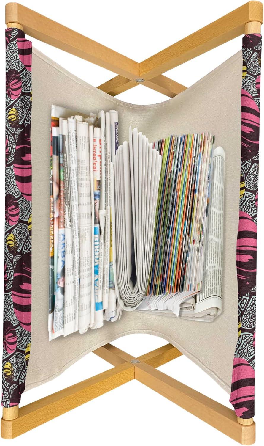 imageAmbesonne Valentines Day Magazine and Book Holder Streaks with Heart Motifs on The Edge Romantic Love Pattern Floor Rack Decor for Interior of Home amp Office 22 x 19 Dark Coral and Dark GreyPink Mustard and Grey