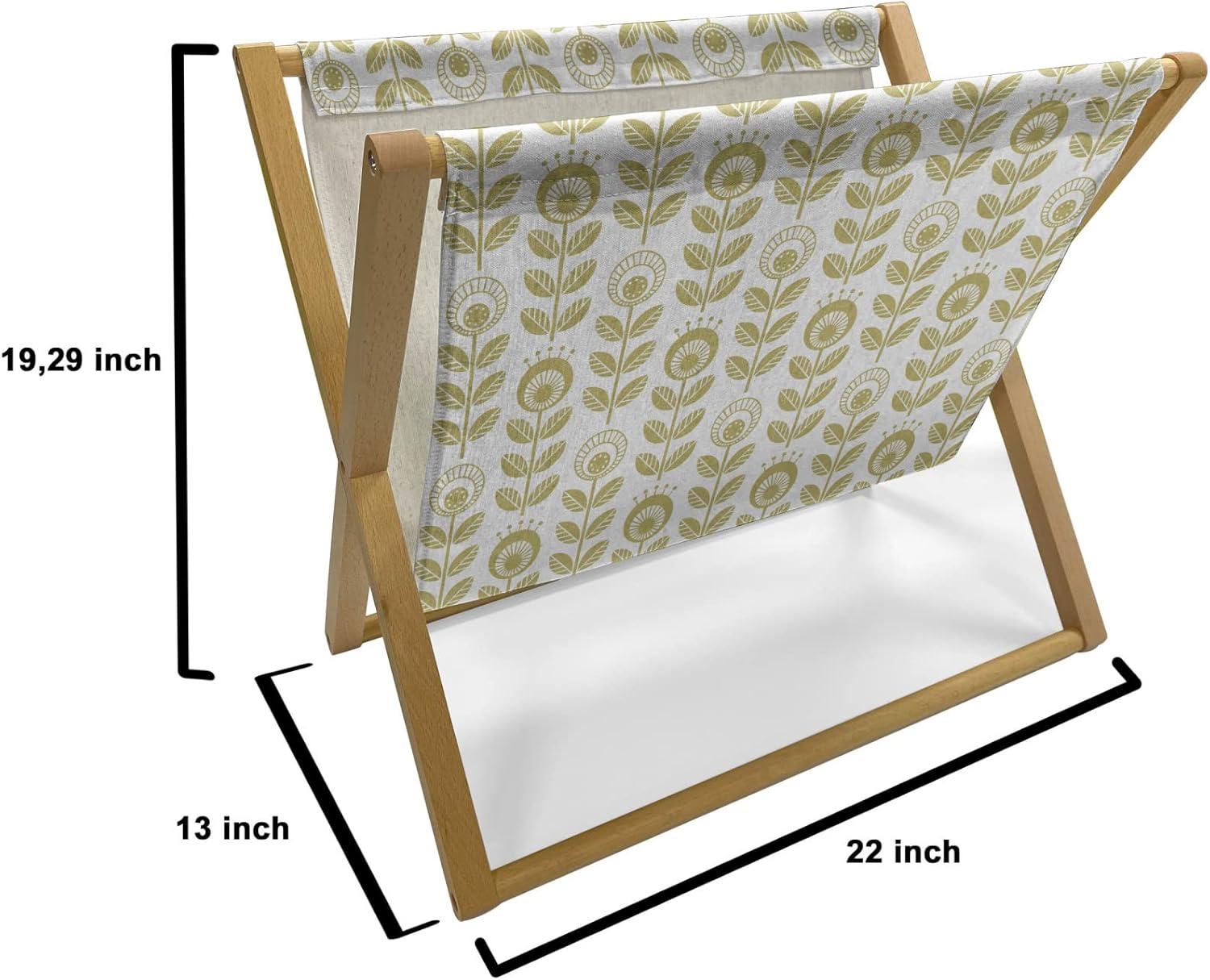 imageAmbesonne Valentines Day Magazine and Book Holder Streaks with Heart Motifs on The Edge Romantic Love Pattern Floor Rack Decor for Interior of Home amp Office 22 x 19 Dark Coral and Dark GreyKhaki White