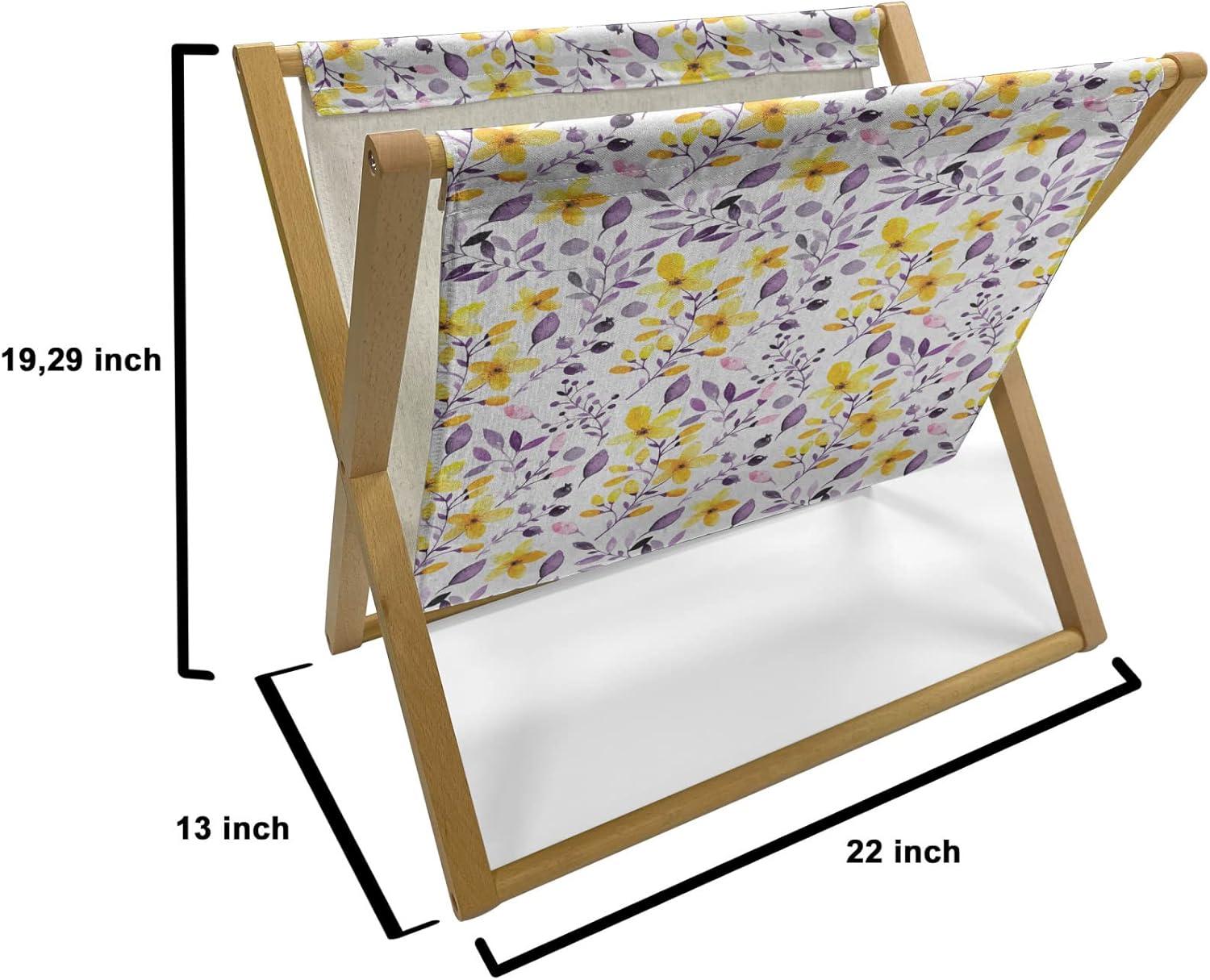 imageAmbesonne Valentines Day Magazine and Book Holder Streaks with Heart Motifs on The Edge Romantic Love Pattern Floor Rack Decor for Interior of Home amp Office 22 x 19 Dark Coral and Dark GreyYellow Purple White
