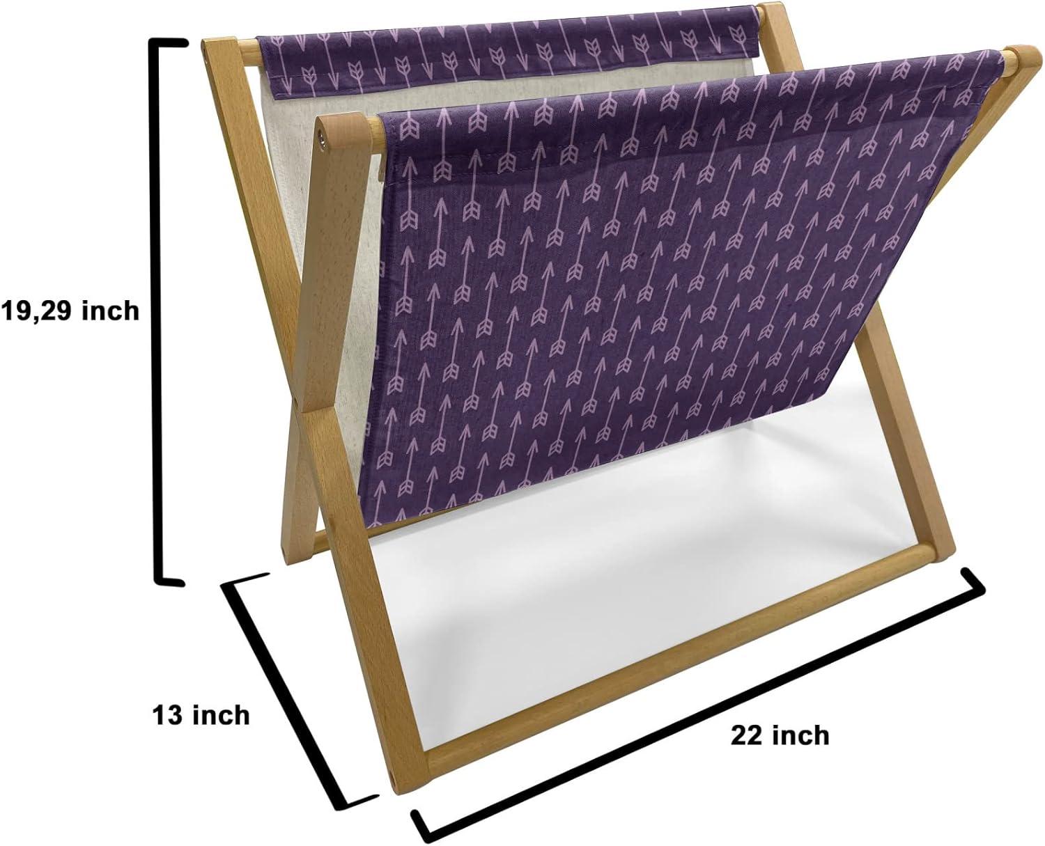 imageAmbesonne Valentines Day Magazine and Book Holder Streaks with Heart Motifs on The Edge Romantic Love Pattern Floor Rack Decor for Interior of Home amp Office 22 x 19 Dark Coral and Dark GreyDark Purple Pale Lilac
