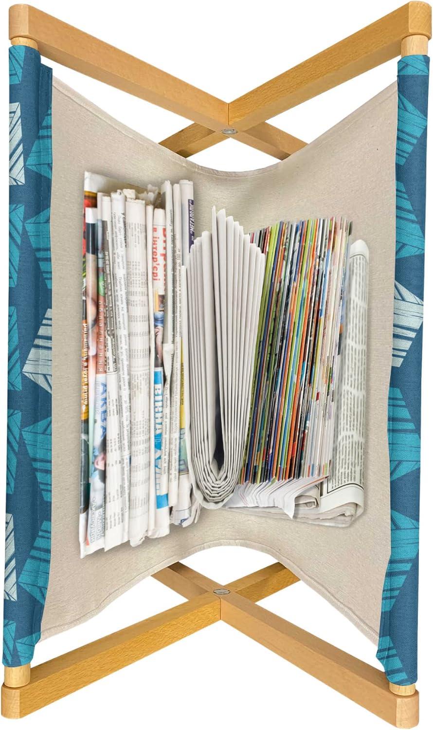 imageAmbesonne Valentines Day Magazine and Book Holder Streaks with Heart Motifs on The Edge Romantic Love Pattern Floor Rack Decor for Interior of Home amp Office 22 x 19 Dark Coral and Dark GreyTurquoise Blue