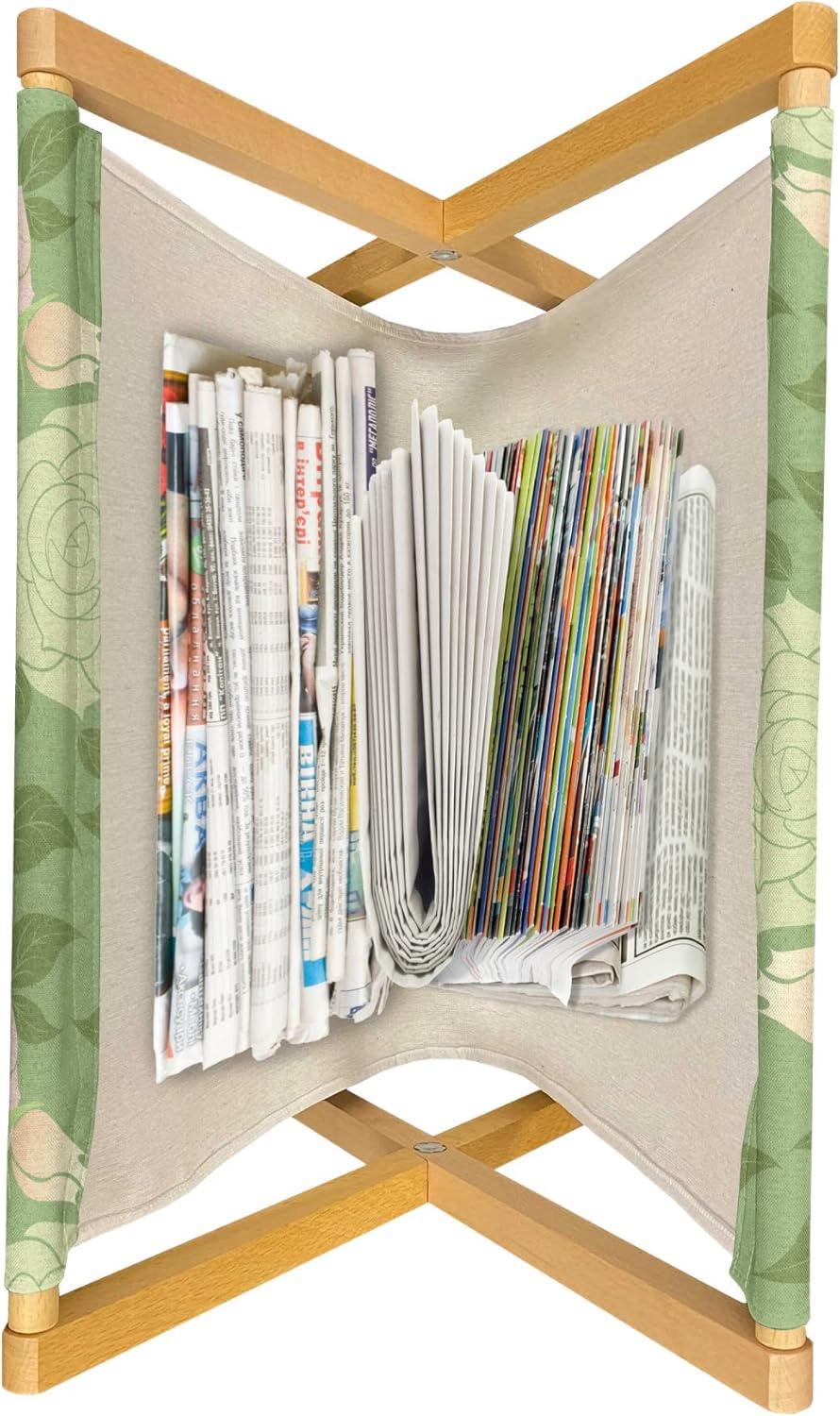 imageAmbesonne Valentines Magazine and Book Holder Romantic Feelings Illustration with Hearts and Flowers Valentines Day Floor Rack Decor for Interior of Home amp Office 22 x 19 Dark Coral WhitePistachio Green White