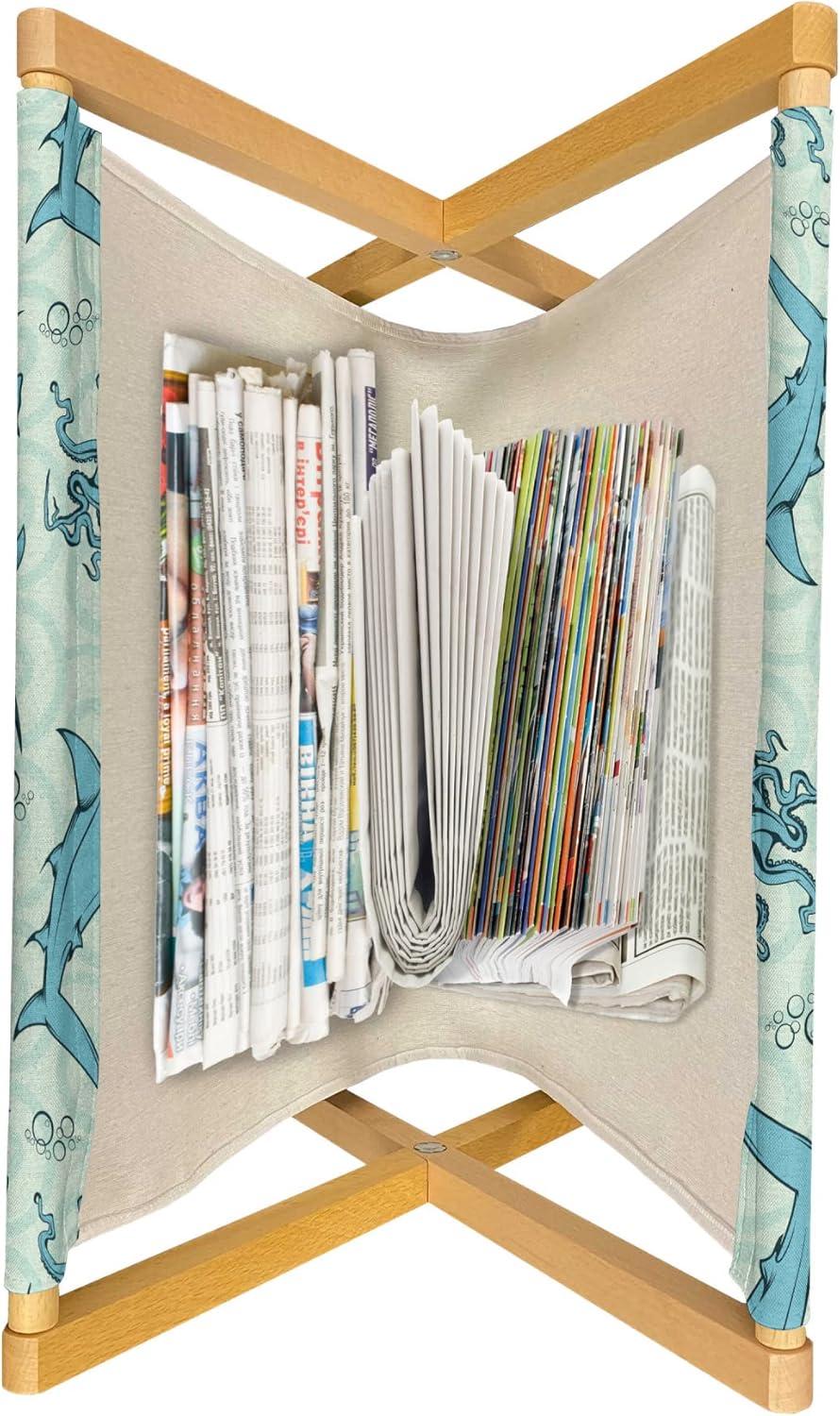 imageAmbesonne Valentines Magazine and Book Holder Romantic Feelings Illustration with Hearts and Flowers Valentines Day Floor Rack Decor for Interior of Home amp Office 22 x 19 Dark Coral WhiteBlue Multicolor