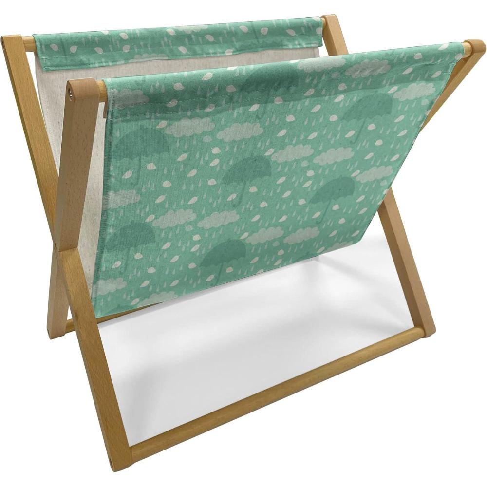 imageAmbesonne Cartoon Magazine and Book Holder Vertical Stripes with Bow Ties Pale Palette Illustration Valentines Day Floor Rack Decor for Interior of Home amp Office 22 x 19 Pale Pink RosePale Green Sea Green