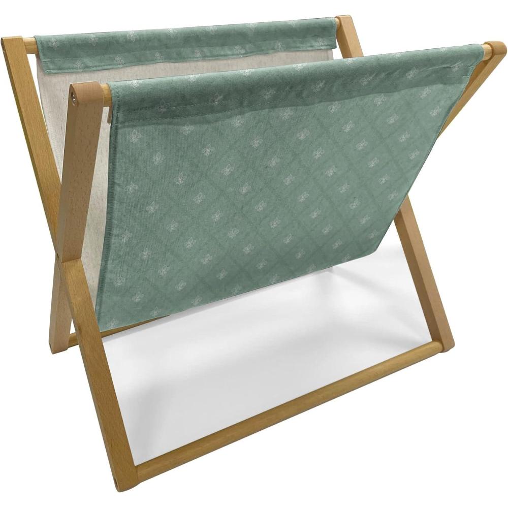 imageAmbesonne Cartoon Magazine and Book Holder Vertical Stripes with Bow Ties Pale Palette Illustration Valentines Day Floor Rack Decor for Interior of Home amp Office 22 x 19 Pale Pink RoseReseda Green