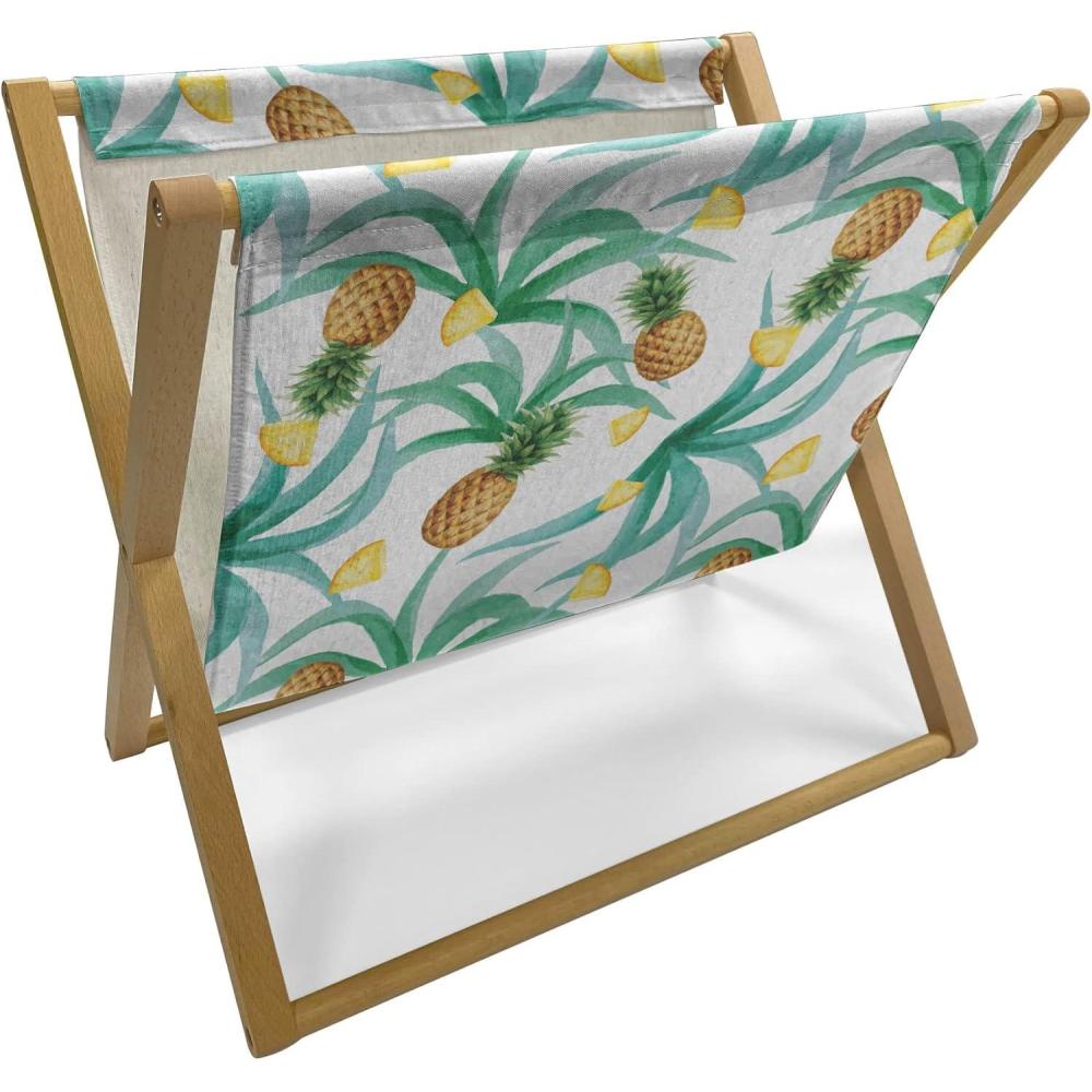 imageAmbesonne Cartoon Magazine and Book Holder Vertical Stripes with Bow Ties Pale Palette Illustration Valentines Day Floor Rack Decor for Interior of Home amp Office 22 x 19 Pale Pink RoseJade Green Marigold