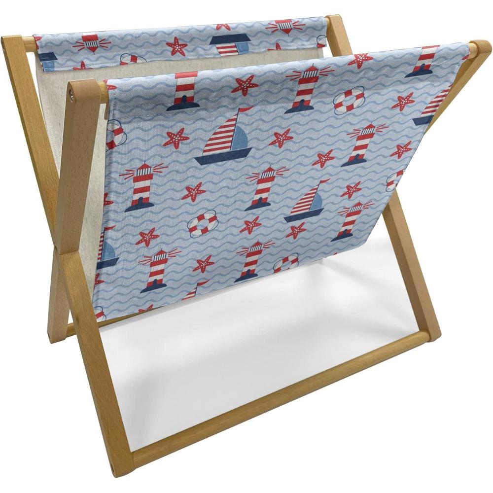 imageAmbesonne Cartoon Magazine and Book Holder Vertical Stripes with Bow Ties Pale Palette Illustration Valentines Day Floor Rack Decor for Interior of Home amp Office 22 x 19 Pale Pink RosePale Blue Red White