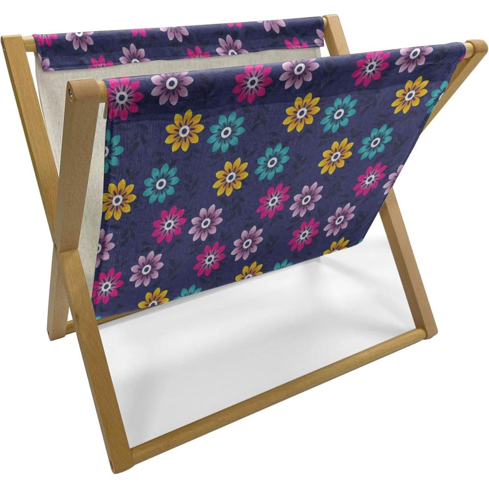 imageAmbesonne Hearts Magazine and Book Holder Bicycles and Heart and Romantic Scene Valentines Day Theme Floor Rack Decor for Interior of Home amp Office 22 x 19 Dark Grey and WhiteIndigo and Multicolor