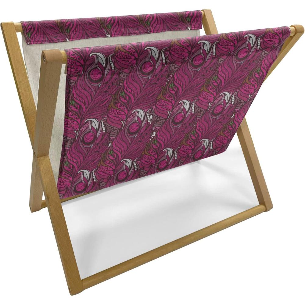 imageAmbesonne Hearts Magazine and Book Holder Pastel Heart Shaped Spots Valentine Gift Wrapping Pattern Dotty Floor Rack Decor for Interior of Home amp Office 22 x 19 Dark Pink and CoralRaspberry Magenta