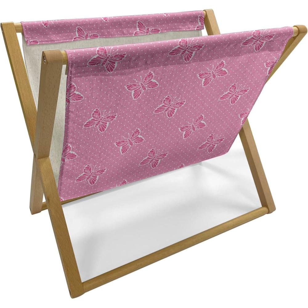 imageAmbesonne Hearts Magazine and Book Holder Pastel Heart Shaped Spots Valentine Gift Wrapping Pattern Dotty Floor Rack Decor for Interior of Home amp Office 22 x 19 Dark Pink and CoralPale Fuchsia Pink