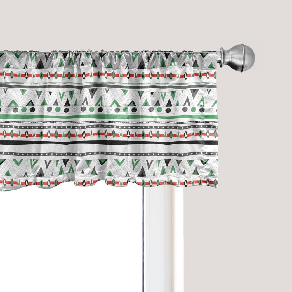 imageAmbesonne Lemons Window Valance Continuous Citrus Fruits Leaves Refreshing Cartoon Pattern Curtain Valance for Kitchen Bedroom Decor with Rod Pocket 54 X 18 Lime Green Earth YellowSea Green