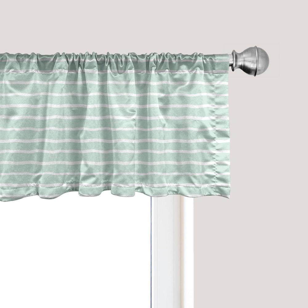 imageAmbesonne Lemons Window Valance Continuous Citrus Fruits Leaves Refreshing Cartoon Pattern Curtain Valance for Kitchen Bedroom Decor with Rod Pocket 54 X 18 Lime Green Earth YellowAlmond Green White