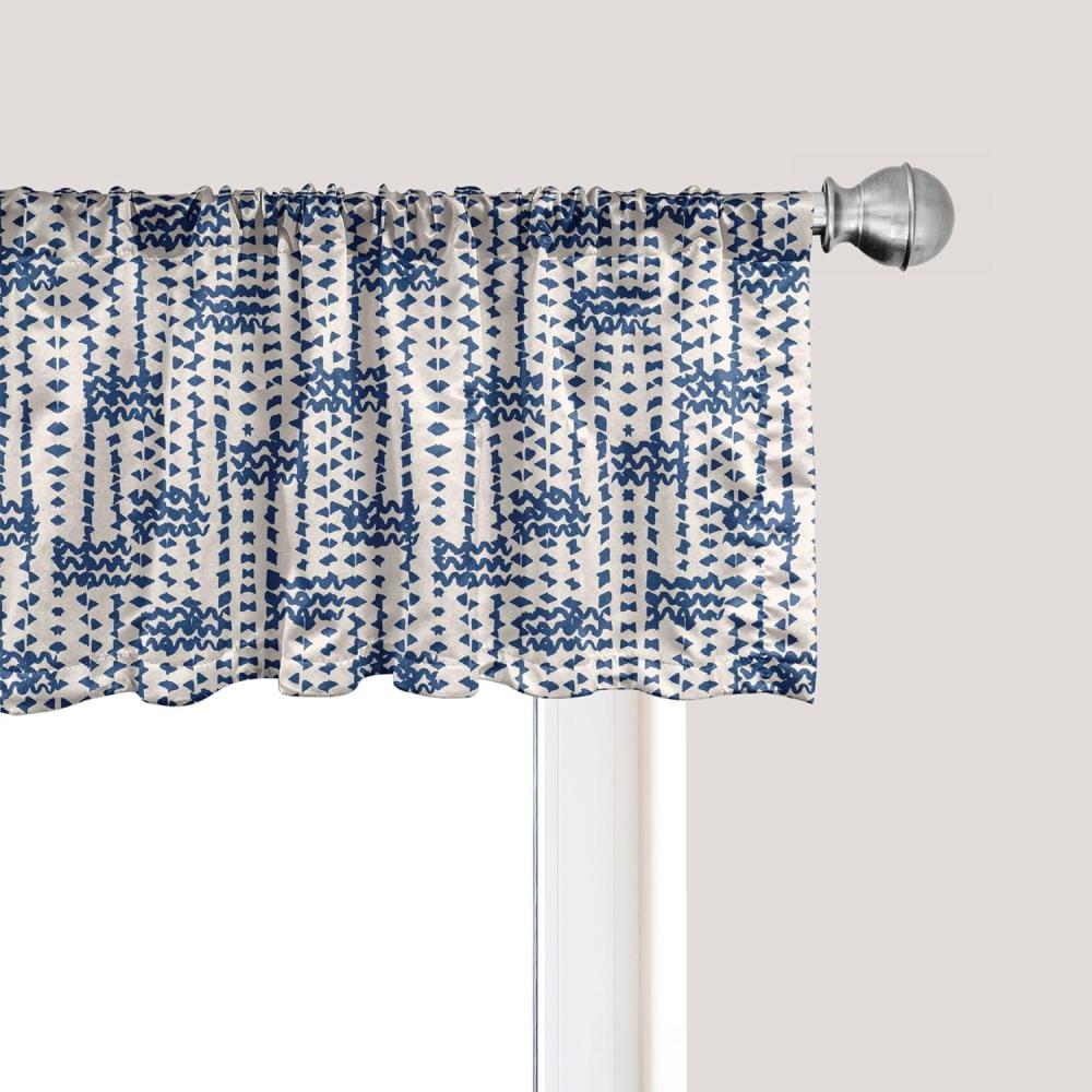 imageAmbesonne Lemons Window Valance Continuous Citrus Fruits Leaves Refreshing Cartoon Pattern Curtain Valance for Kitchen Bedroom Decor with Rod Pocket 54 X 18 Lime Green Earth YellowNavy Blue and Cream