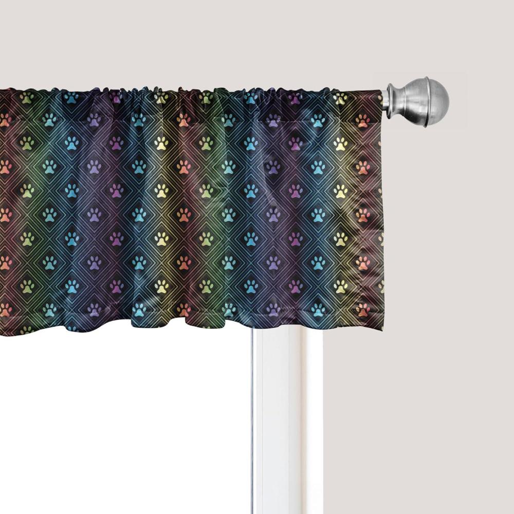 imageAmbesonne Lemons Window Valance Continuous Citrus Fruits Leaves Refreshing Cartoon Pattern Curtain Valance for Kitchen Bedroom Decor with Rod Pocket 54 X 18 Lime Green Earth YellowPetrol Blue