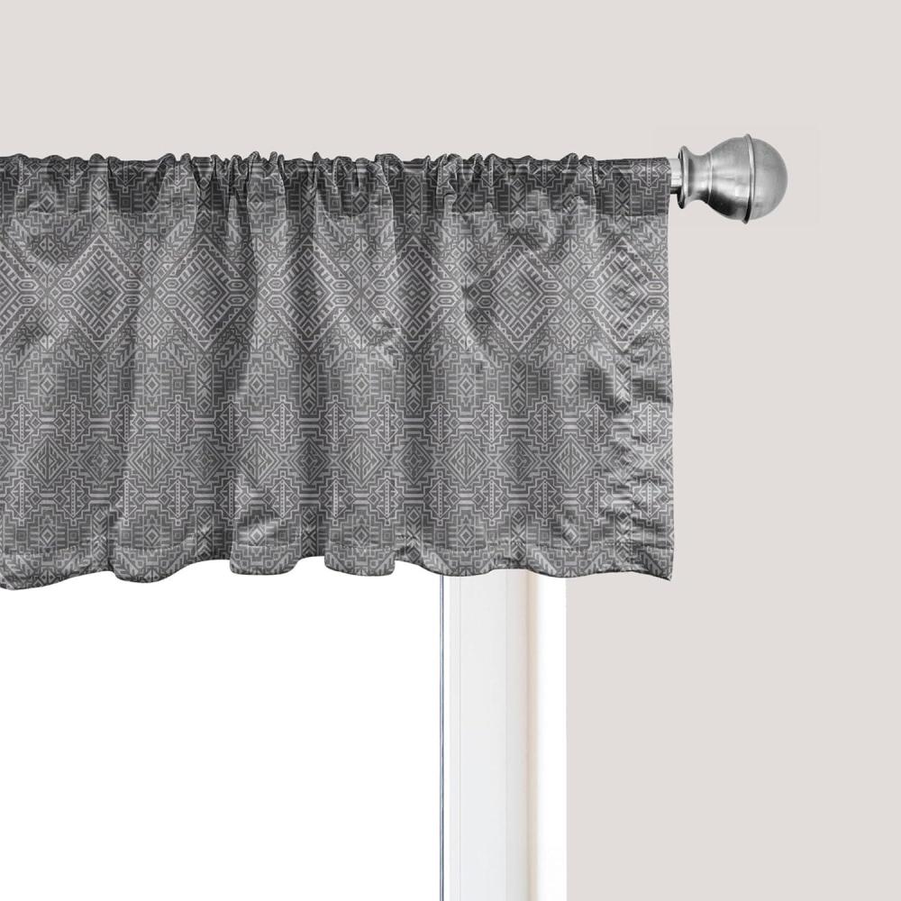 imageAmbesonne Lemons Window Valance Continuous Citrus Fruits Leaves Refreshing Cartoon Pattern Curtain Valance for Kitchen Bedroom Decor with Rod Pocket 54 X 18 Lime Green Earth YellowPale Grey and Dimgray