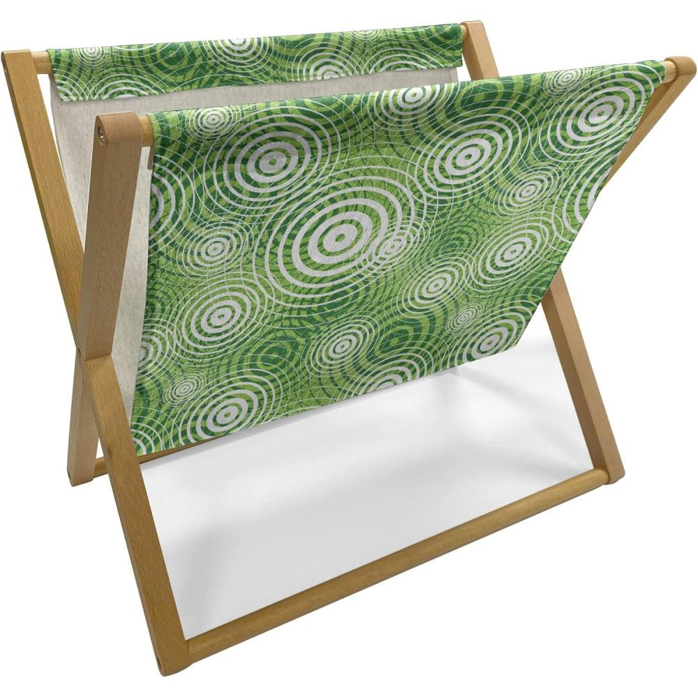 imageAmbesonne Orange Magazine and Book Holder Romantic Valentines Day Bridal Theme Hearts with Swirl Branches Image Floor Rack Decor for Interior of Home amp Office 22 x 19 Dark Brown VermilionHunter Green White