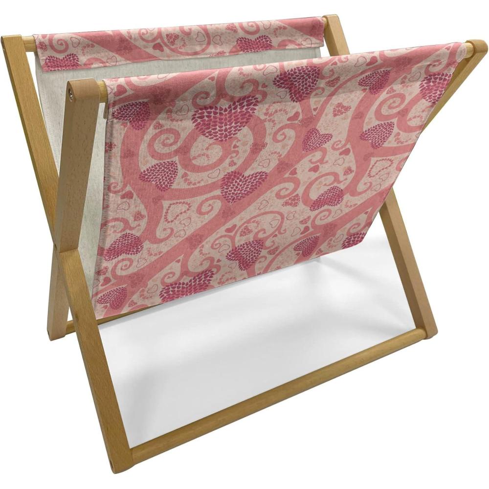 imageAmbesonne Romantic Magazine and Book Holder Flowers Hearts Valentines Celebration Birthday Lovers Twiggy Branches Floor Rack Decor for Interior of Home amp Office 22 x 19 Coral Pale Peach PinkCoral Pale Peach Pink