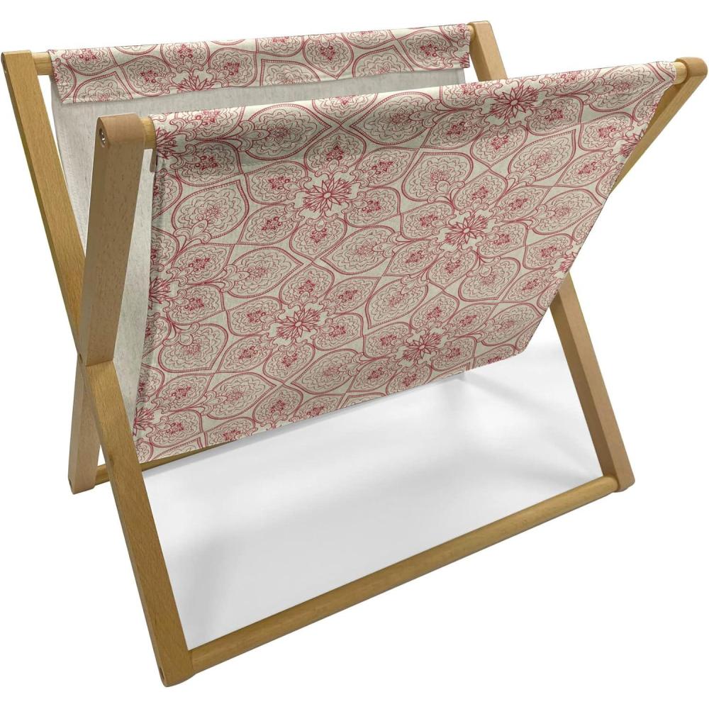 imageAmbesonne Romantic Magazine and Book Holder Flowers Hearts Valentines Celebration Birthday Lovers Twiggy Branches Floor Rack Decor for Interior of Home amp Office 22 x 19 Coral Pale Peach PinkRed and Cream