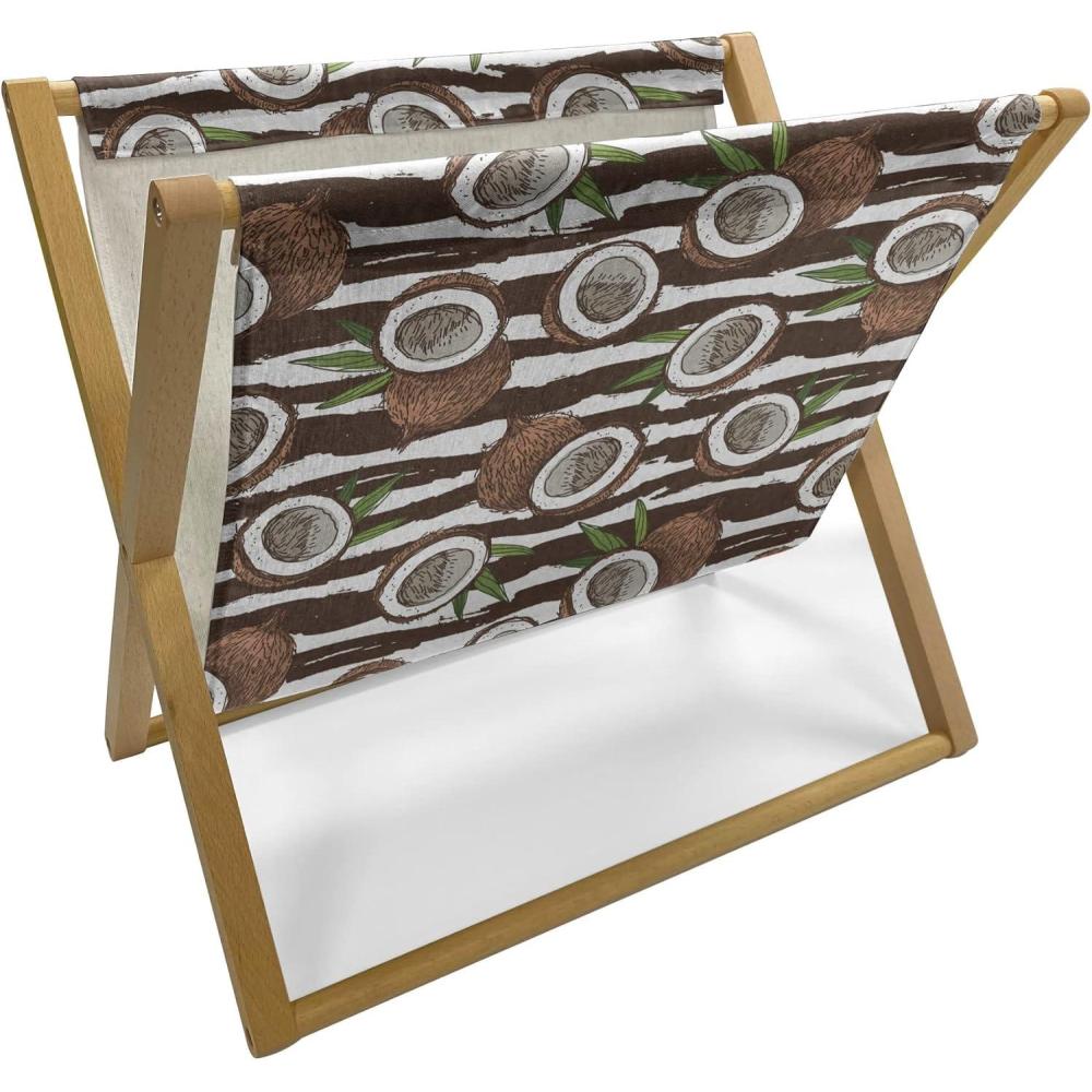 imageAmbesonne Romantic Magazine and Book Holder Flowers Hearts Valentines Celebration Birthday Lovers Twiggy Branches Floor Rack Decor for Interior of Home amp Office 22 x 19 Coral Pale Peach PinkDark Brown Green White