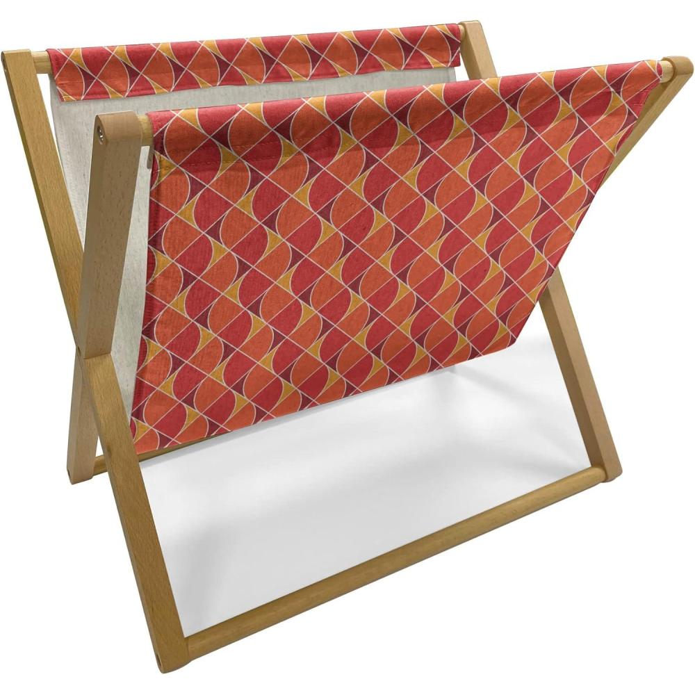imageAmbesonne Valentines Day Magazine and Book Holder Love Theme Pattern of Repetitive Hearts Shape in Horizontal Design Floor Rack Decor for Interior of Home amp Office 22 x 19 Rose Peach and WhiteVermilion Maroon and Mustard