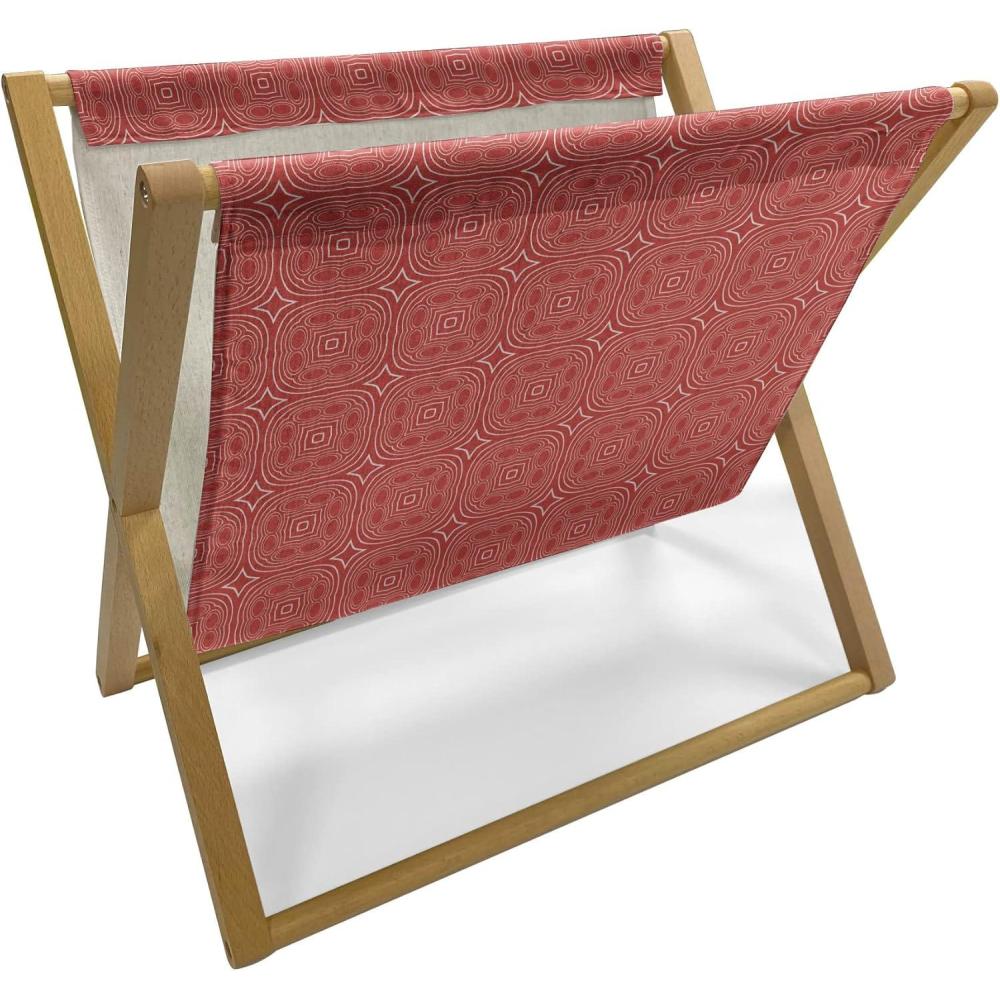 imageAmbesonne Valentines Day Magazine and Book Holder Modern and Arcadia Love Themed Pattern with Hearts Floor Rack Decor for Interior of Home amp Office 22 x 19 Dark Blue Grey and WhiteVermilion and White