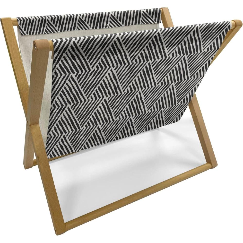 imageAmbesonne Valentines Day Magazine and Book Holder Modern and Arcadia Love Themed Pattern with Hearts Floor Rack Decor for Interior of Home amp Office 22 x 19 Dark Blue Grey and WhiteWhite and Charcoal Grey