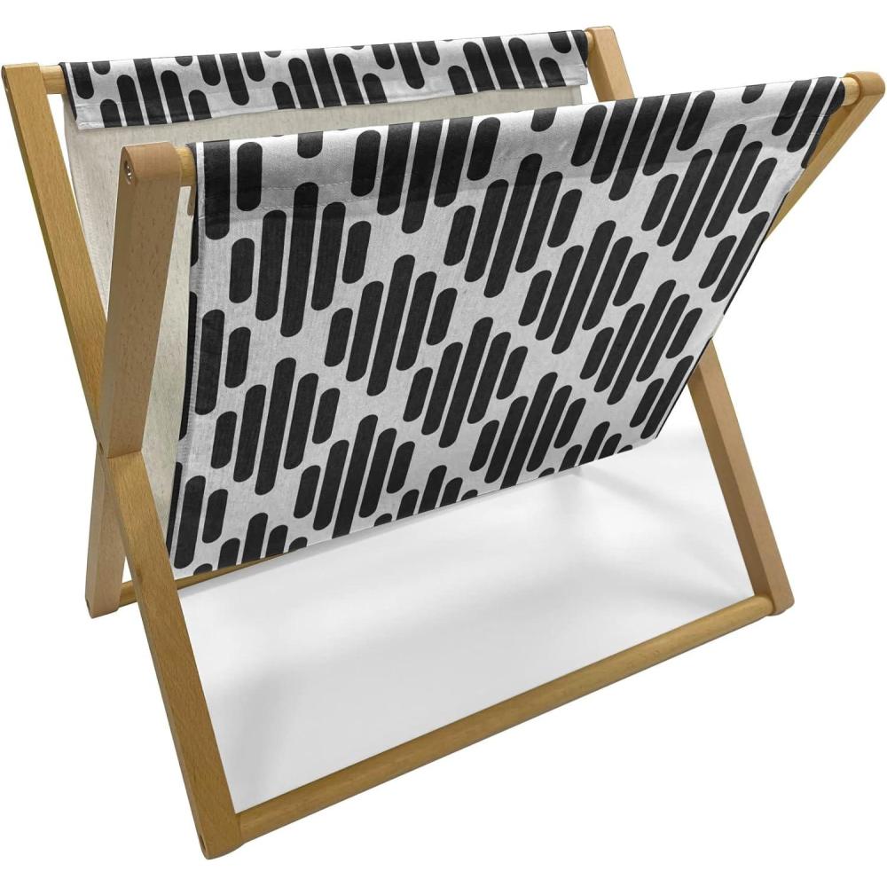 imageAmbesonne Valentines Day Magazine and Book Holder Modern and Arcadia Love Themed Pattern with Hearts Floor Rack Decor for Interior of Home amp Office 22 x 19 Dark Blue Grey and WhiteCharcoal Grey