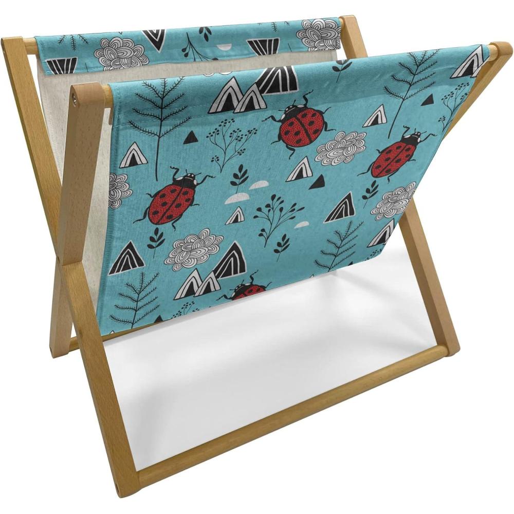 imageAmbesonne Valentines Day Magazine and Book Holder Modern and Arcadia Love Themed Pattern with Hearts Floor Rack Decor for Interior of Home amp Office 22 x 19 Dark Blue Grey and WhiteSky Blue Charcoal Grey