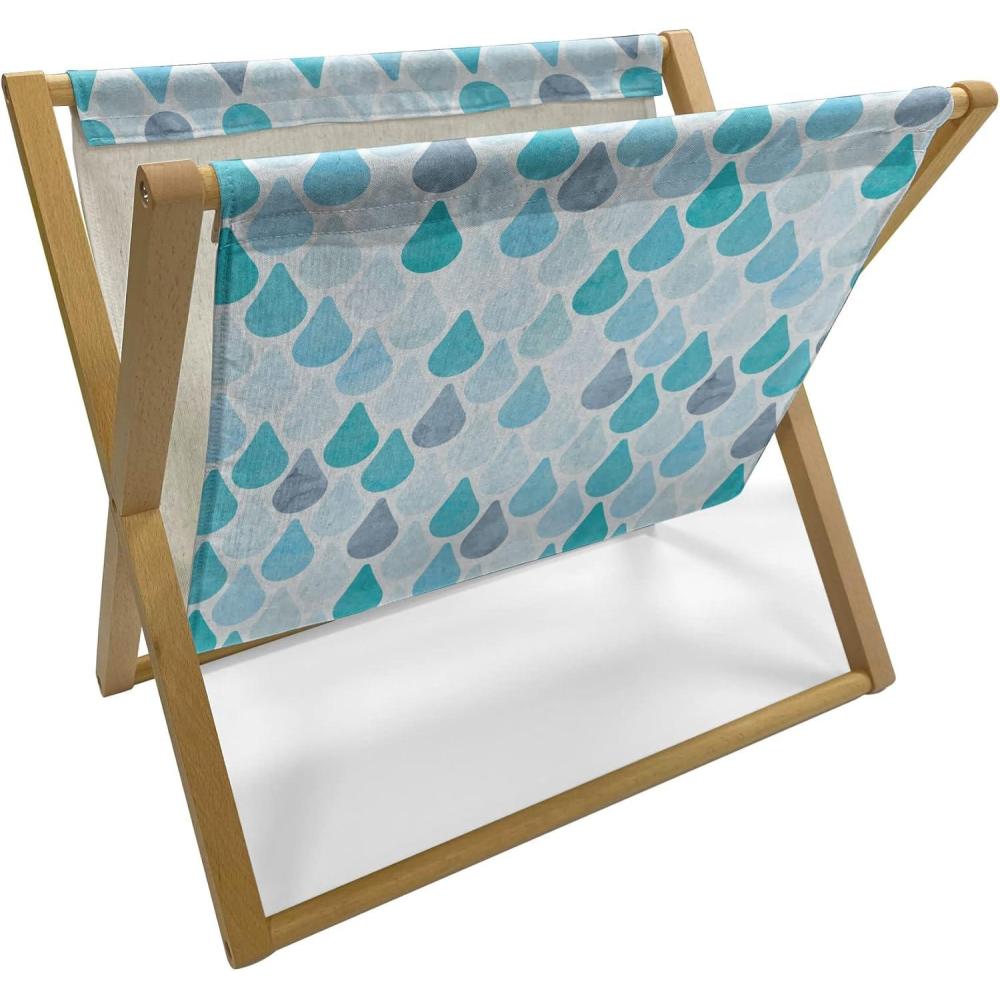 imageAmbesonne Valentines Day Magazine and Book Holder Pattern of Continuous Flying Hearts Birds Love is in The Air Floor Rack Decor for Interior of Home amp Office 22 x 19 Blush and Pale Cadet BlueBlue Grey Sky Blue