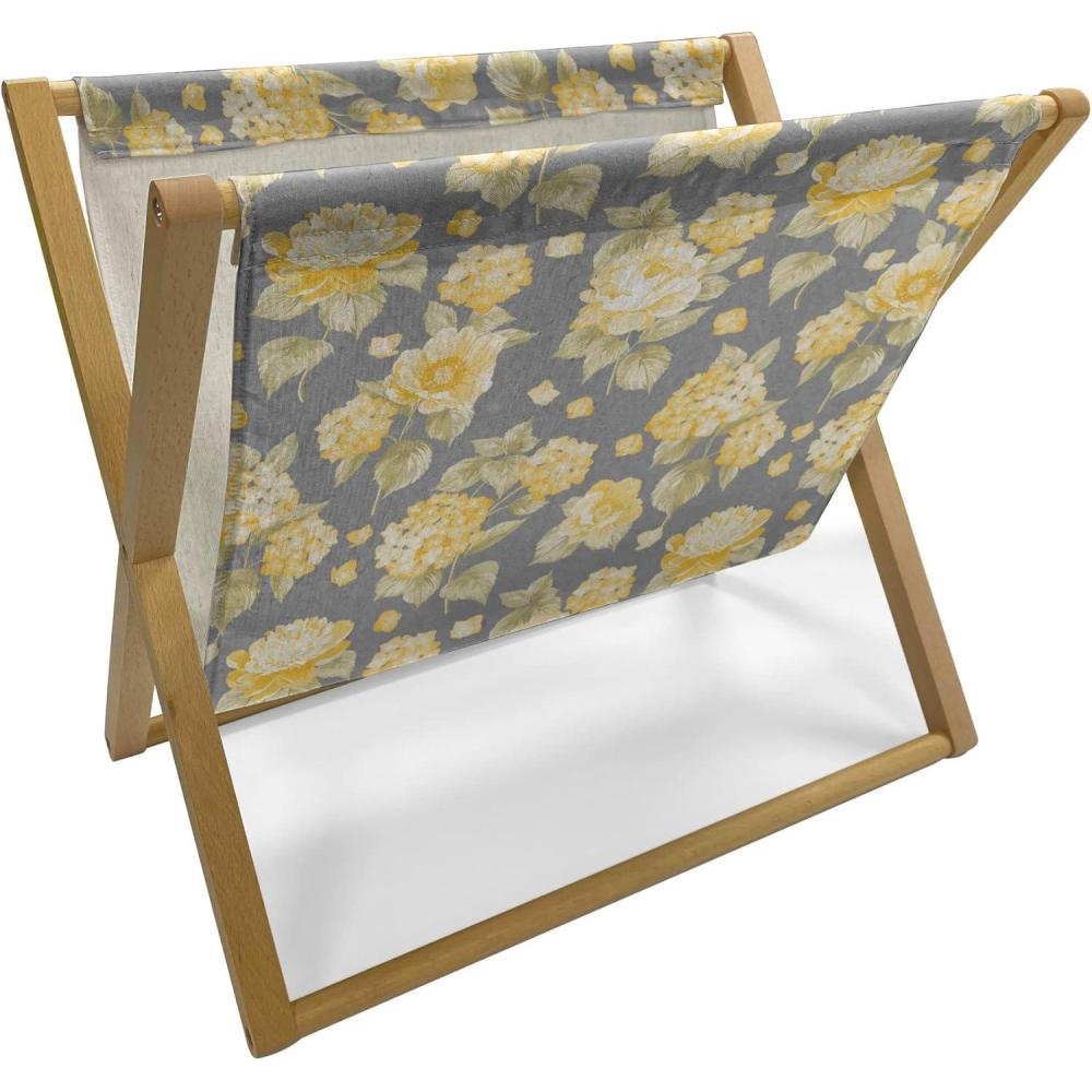 imageAmbesonne Valentines Day Magazine and Book Holder Streaks with Heart Motifs on The Edge Romantic Love Pattern Floor Rack Decor for Interior of Home amp Office 22 x 19 Dark Coral and Dark GreyYellow Grey Green