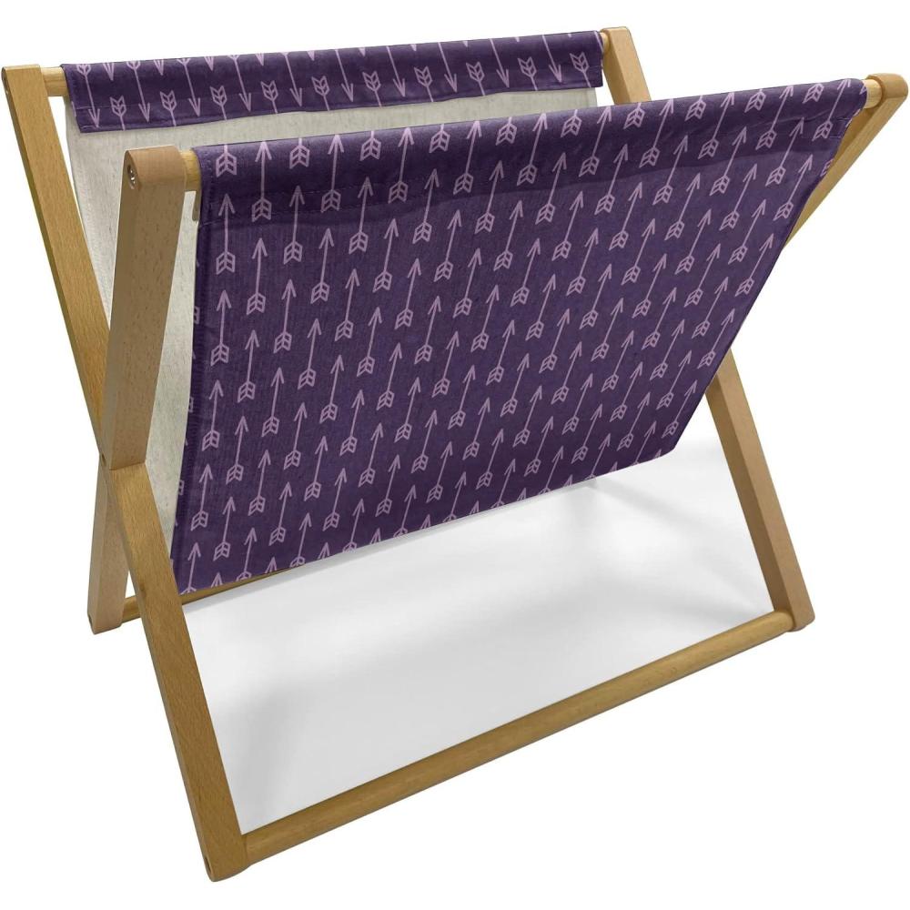 imageAmbesonne Valentines Day Magazine and Book Holder Streaks with Heart Motifs on The Edge Romantic Love Pattern Floor Rack Decor for Interior of Home amp Office 22 x 19 Dark Coral and Dark GreyDark Purple Pale Lilac