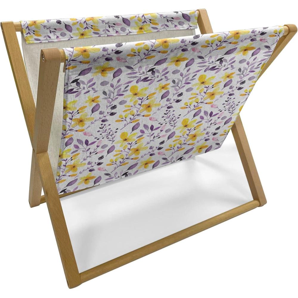 imageAmbesonne Valentines Day Magazine and Book Holder Streaks with Heart Motifs on The Edge Romantic Love Pattern Floor Rack Decor for Interior of Home amp Office 22 x 19 Dark Coral and Dark GreyYellow Purple White