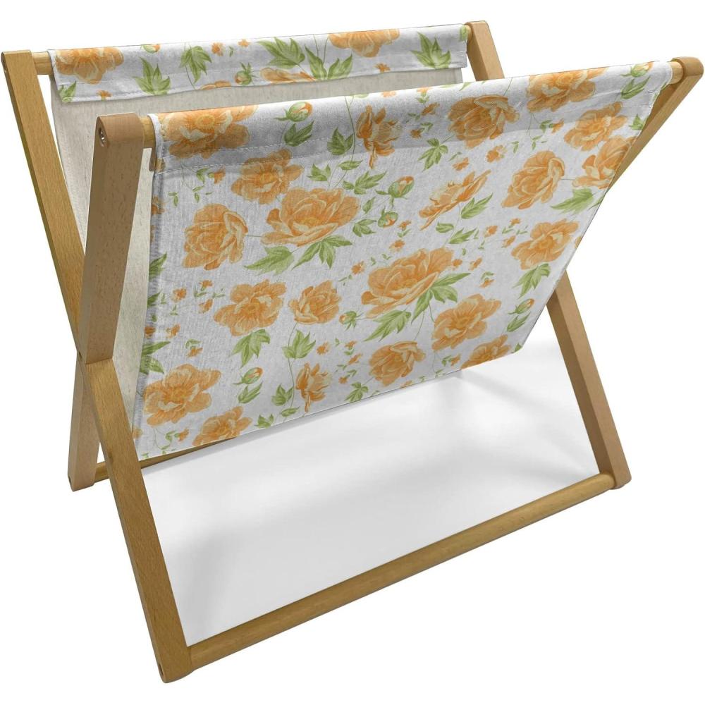 imageAmbesonne Valentines Day Magazine and Book Holder Streaks with Heart Motifs on The Edge Romantic Love Pattern Floor Rack Decor for Interior of Home amp Office 22 x 19 Dark Coral and Dark GreyPale Orange Green White