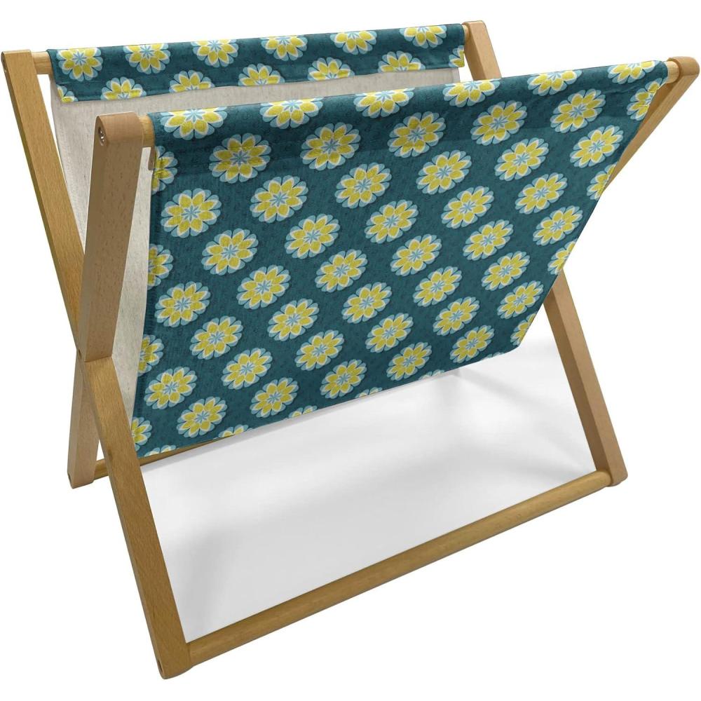 imageAmbesonne Valentines Day Magazine and Book Holder Streaks with Heart Motifs on The Edge Romantic Love Pattern Floor Rack Decor for Interior of Home amp Office 22 x 19 Dark Coral and Dark GreyDark Teal Yellow