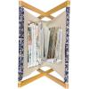 Ambesonne Cartoon Magazine and Book Holder, Vertical Stripes with Bow Ties Pale Palette Illustration Valentines Day, Floor Rack Decor for Interior of Home & Office, 22″ x 19″, Pale Pink Rose(Navy Blue Beige)
