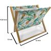 Ambesonne Cartoon Magazine and Book Holder, Vertical Stripes with Bow Ties Pale Palette Illustration Valentines Day, Floor Rack Decor for Interior of Home & Office, 22″ x 19″, Pale Pink Rose(Jade Green Marigold)