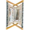 Ambesonne Cartoon Magazine and Book Holder, Vertical Stripes with Bow Ties Pale Palette Illustration Valentines Day, Floor Rack Decor for Interior of Home & Office, 22″ x 19″, Pale Pink Rose(Sage Green)
