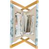 Ambesonne Cartoon Magazine and Book Holder, Vertical Stripes with Bow Ties Pale Palette Illustration Valentines Day, Floor Rack Decor for Interior of Home & Office, 22″ x 19″, Pale Pink Rose(Pale Blue Turquoise)