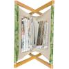 Ambesonne Cartoon Magazine and Book Holder, Vertical Stripes with Bow Ties Pale Palette Illustration Valentines Day, Floor Rack Decor for Interior of Home & Office, 22″ x 19″, Pale Pink Rose(Apple Green Fern Green)