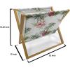 Ambesonne Cartoon Magazine and Book Holder, Vertical Stripes with Bow Ties Pale Palette Illustration Valentines Day, Floor Rack Decor for Interior of Home & Office, 22″ x 19″, Pale Pink Rose(Reseda Green Pale Pink)