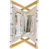 Ambesonne Cartoon Magazine and Book Holder, Vertical Stripes with Bow Ties Pale Palette Illustration Valentines Day, Floor Rack Decor for Interior of Home & Office, 22″ x 19″, Pale Pink Rose(Pink Lilac Black)