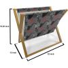Ambesonne Cartoon Magazine and Book Holder, Vertical Stripes with Bow Ties Pale Palette Illustration Valentines Day, Floor Rack Decor for Interior of Home & Office, 22″ x 19″, Pale Pink Rose(Grey Black Red)