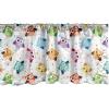 Ambesonne Cartoon Window Valance, Dotted Background Colorful Owls Various Facial Expressions Angry Happy Confused, Curtain Valance for Kitchen Bedroom Decor with Rod Pocket, 54″ X 12″, Orange Blue