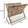 Ambesonne Feminine Magazine and Book Holder, Pattern of Lipstick Kiss Marks Woman Valentines Wedding Theme Illustration, Floor Rack Decor for Interior of Home & Office, 22″ x 19″, White Red(Red Beige)