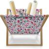 Ambesonne Feminine Magazine and Book Holder, Pattern of Lipstick Kiss Marks Woman Valentines Wedding Theme Illustration, Floor Rack Decor for Interior of Home & Office, 22″ x 19″, White Red(Pink Teal Red)