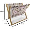 Ambesonne Feminine Magazine and Book Holder, Pattern of Lipstick Kiss Marks Woman Valentines Wedding Theme Illustration, Floor Rack Decor for Interior of Home & Office, 22″ x 19″, White Red(Pink Brown)