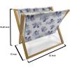 Ambesonne Feminine Magazine and Book Holder, Pattern of Lipstick Kiss Marks Woman Valentines Wedding Theme Illustration, Floor Rack Decor for Interior of Home & Office, 22″ x 19″, White Red(Dark Blue)