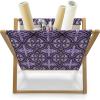 Ambesonne Feminine Magazine and Book Holder, Pattern of Lipstick Kiss Marks Woman Valentines Wedding Theme Illustration, Floor Rack Decor for Interior of Home & Office, 22″ x 19″, White Red(Violet Lilac)