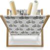 Ambesonne Feminine Magazine and Book Holder, Pattern of Lipstick Kiss Marks Woman Valentines Wedding Theme Illustration, Floor Rack Decor for Interior of Home & Office, 22″ x 19″, White Red(Mustard Black)
