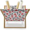 Ambesonne Feminine Magazine and Book Holder, Pattern of Lipstick Kiss Marks Woman Valentines Wedding Theme Illustration, Floor Rack Decor for Interior of Home & Office, 22″ x 19″, White Red(Red Green)